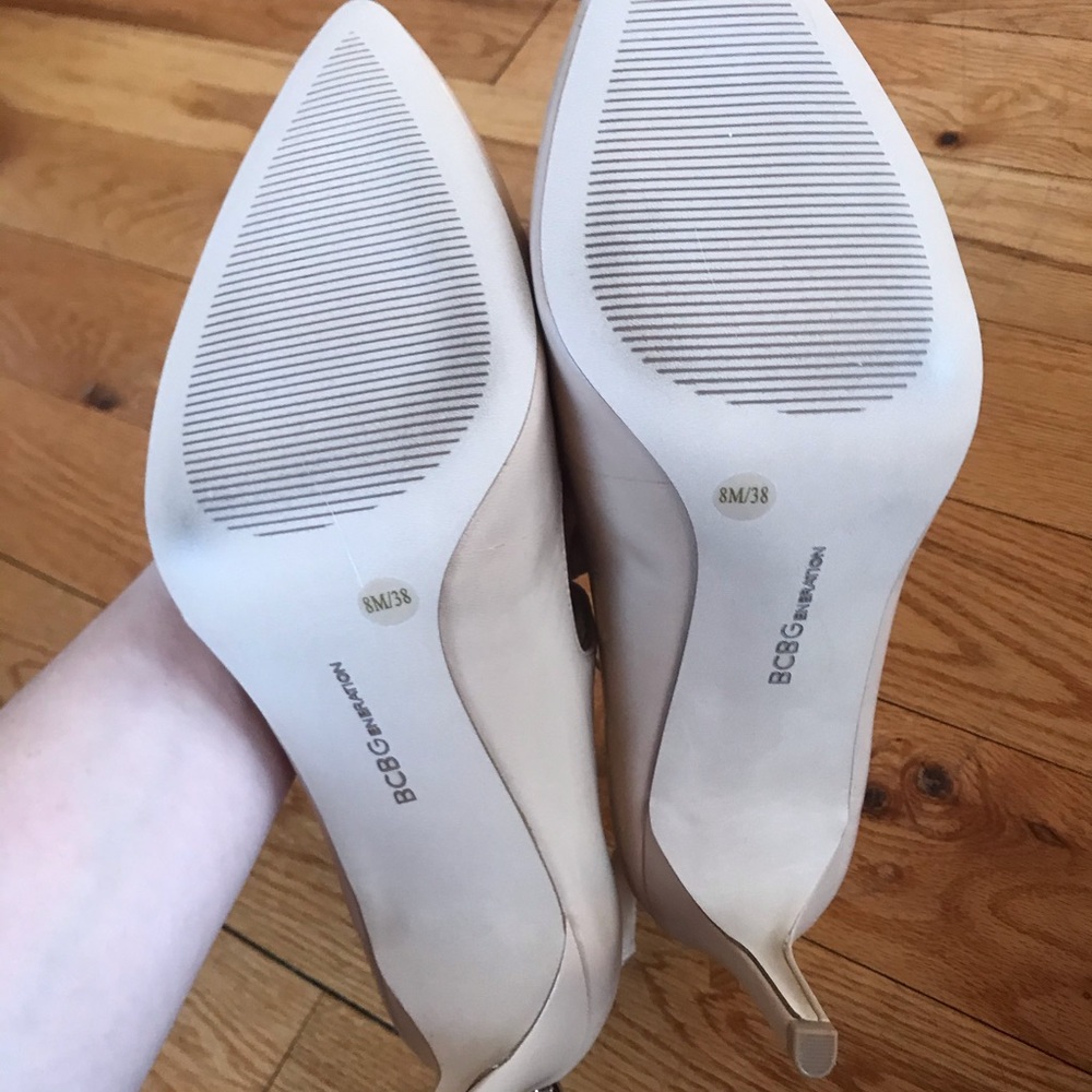 BCBGeneration tan strap pumps - Picture 3 of 3